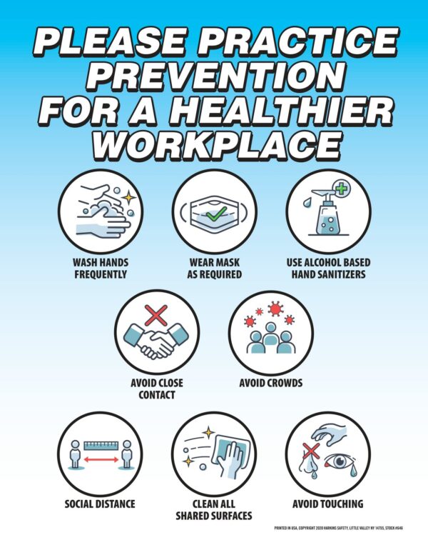 Practice Safety Prevention Workplace Poster for a Healthier Workplace