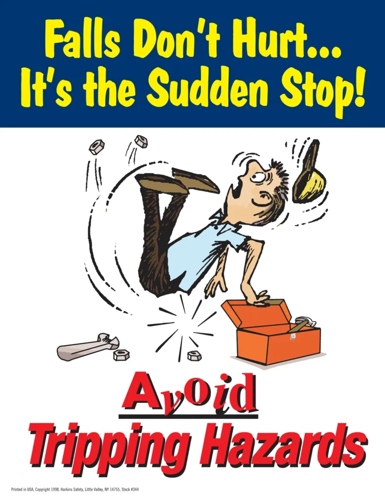 Avoid Tripping Hazards poster