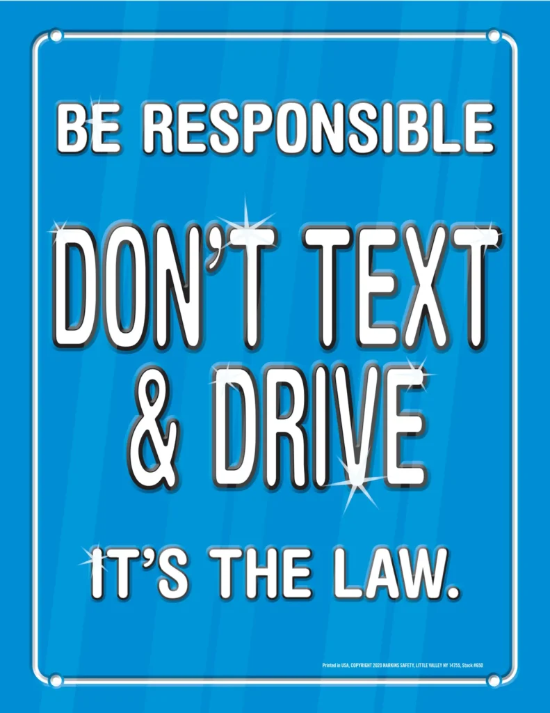 DON'T TEXT & DRIVE POSTER